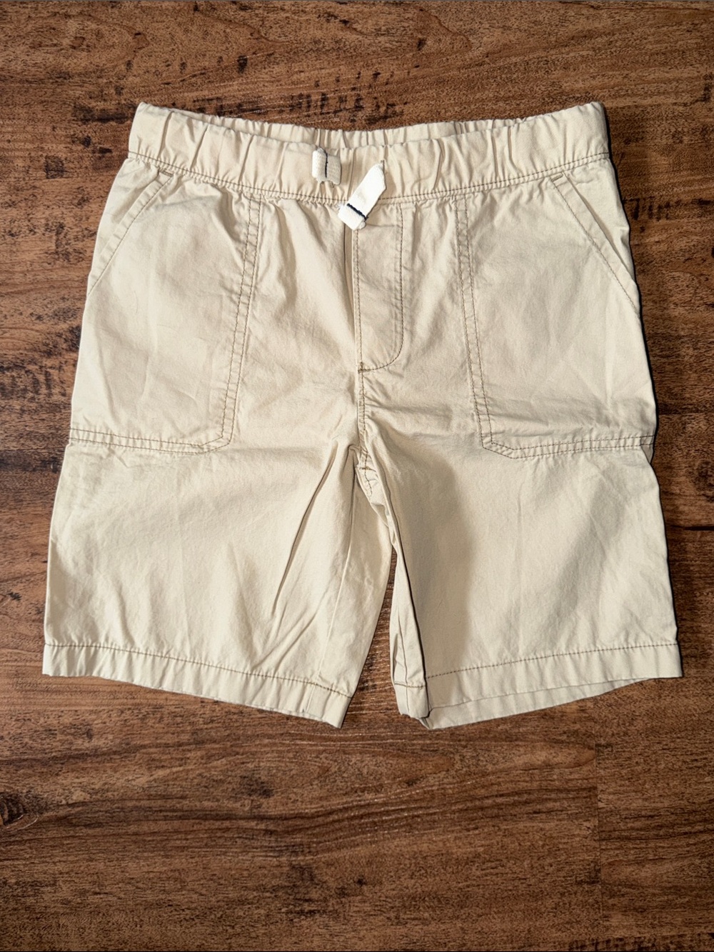 Beige Casual Drawstring Shorts kids size 7 boys